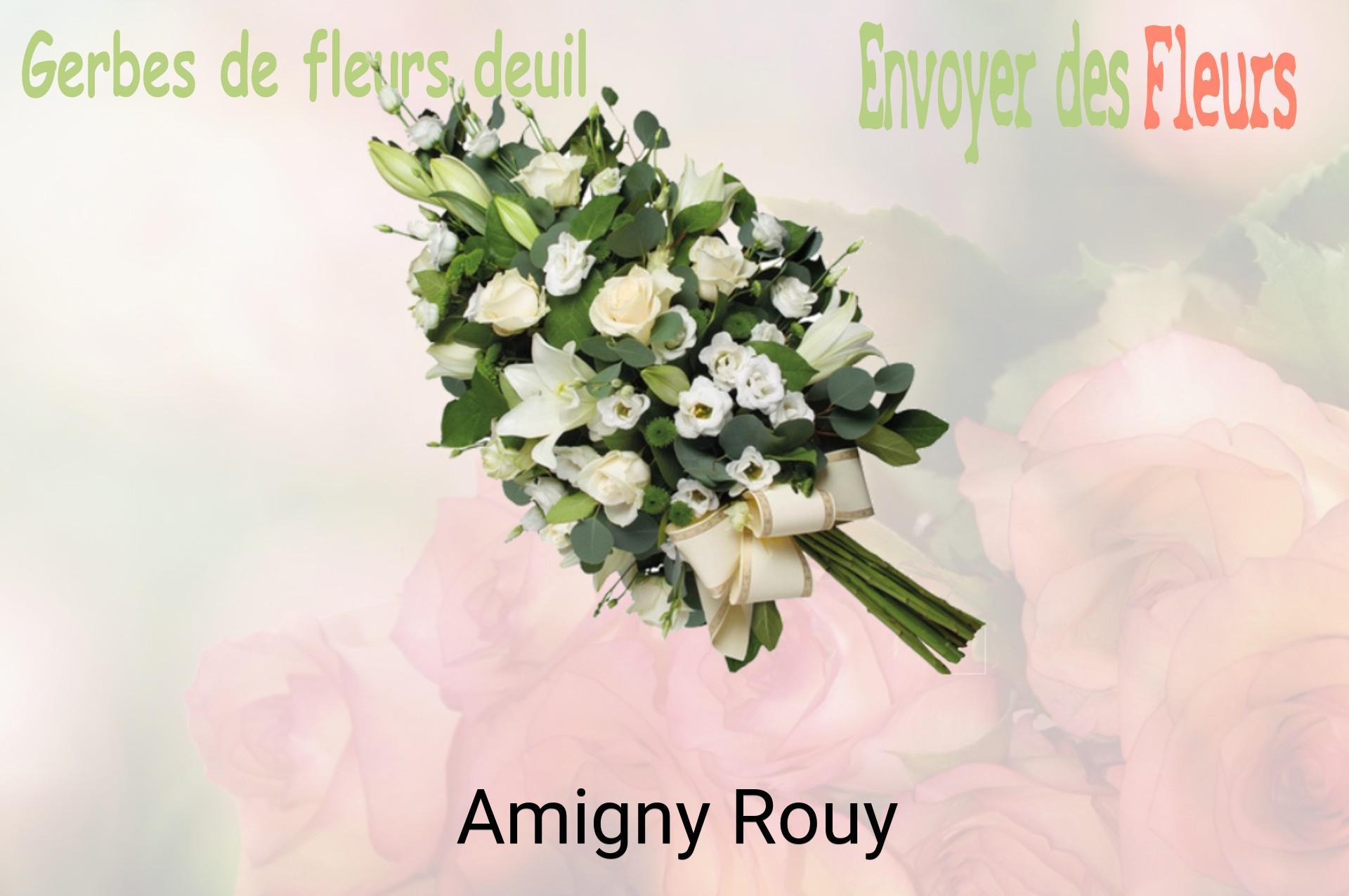 Gerbe de fleurs de deuil livrée à Amigny-Rouy